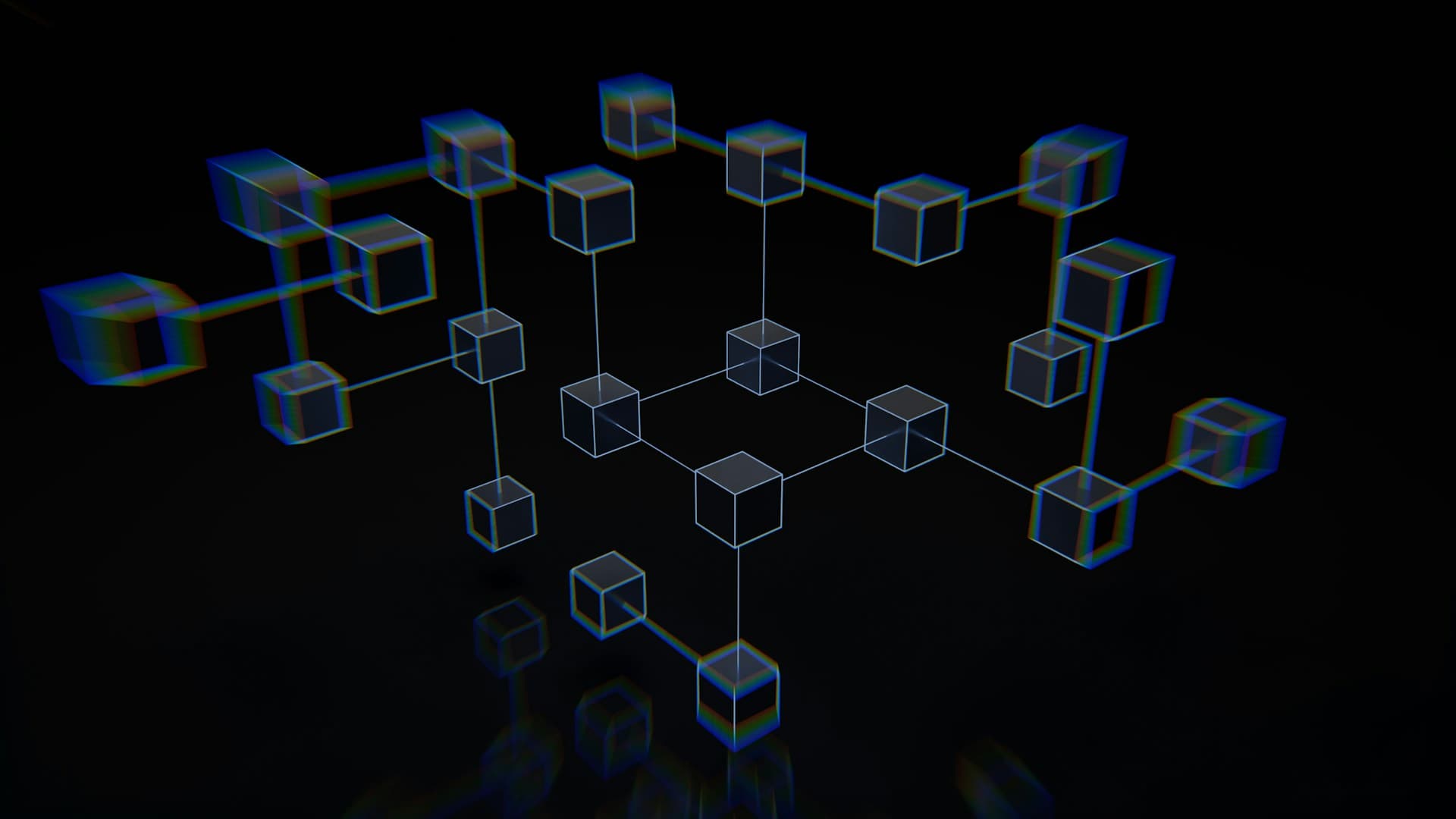 A background images with distorted cubes.